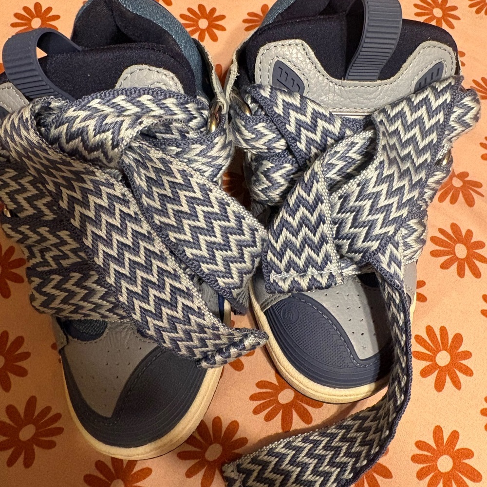 Lanvin Kids' High-Top Sneakers - Navy and Gray